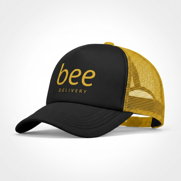 Boné Oficial Bee Delivery Preto e Amarelo